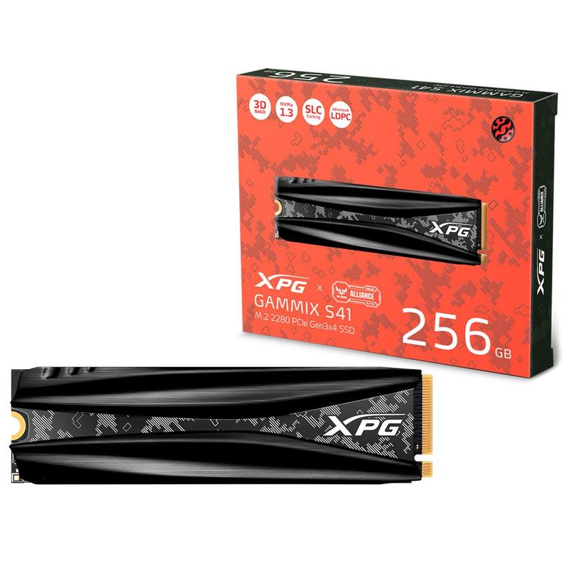 SSD 256GB XPG Gammix S41 TUF, M.2 2280, PCIe Gen3x4, Leit./Grav